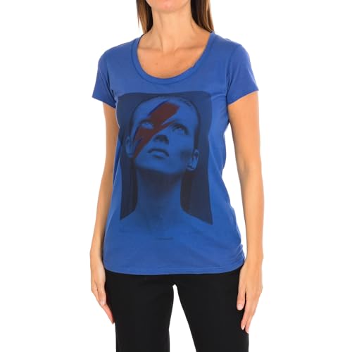 Eleven Paris T-Shirt Manches Courtes col Rond 13S2LT038 pour Femme, Bleu, S