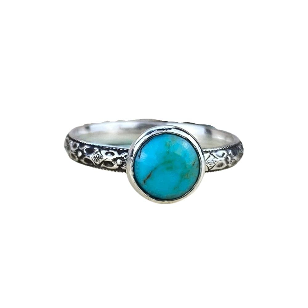 Turquoise Ring Sterling Silver Ring For Women, Natural Kingman Turquoise