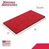 Virginia Abrasives 12 x 18 x 1 Red Floor Maintenance Pads Non-Woven Synthetic, 5 Pack for Light Cleaning, Buffing & Daily Maintenance with Orbital Floor Machines