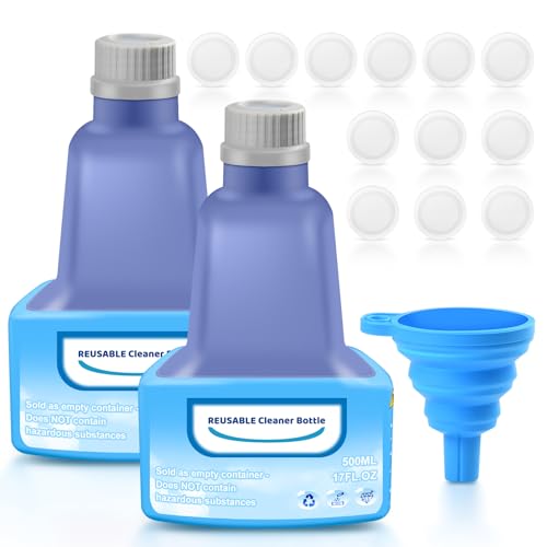 Bouteille de Recharge réutilisable pour Swiffer® WetJet™ Kit Spray Mop, inclure 2 Bouteille Recharge1 Entonnoir en Silicone 12 Joint,Ne Contient Pas...