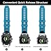 OVERSTEP Compatible with Fenix 7 Watch Band, 22mm Width Soft Silicone Watch Strap for Garmin Fenix 5/Fenix 5 Plus/Fenix 6/Fenix 6 Pro Smartwatch (Sky Blue)