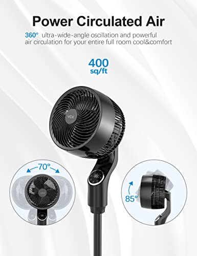 Pedestal Fan For Bedroom,Vck 42“ Standing Floor Fan With 360° Oscillating Air Circulator,32 Speeds,4 Modes,24Db Ultra Quiet Dc Motor,24H Timer,Child Lock,Smart Remote Control For Home, Office, Indoor #TOP1