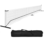 SPOTRAVEL Official Size Pickleball Net System, 7m/22ft Strong Polyester With Steel Pipes and Carry Bag, Portable for Indoor & Outdoor