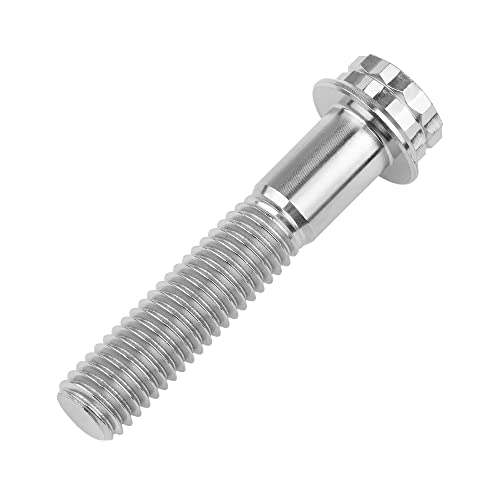 Image of Titanium Flange 12 Point Head M8 x15 20 25 30 35 40 45 50 55 60 65mm Screw Bolt Pack of 4 (M8x40mm, Normal Titanium)