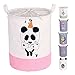 Miracle Baby Ispessimento Round Stoccaggio Paniere, Cesto Portabiancheria Portatile Grande (35x40 cm),Portabiancheria di Grandi Dimensioni,Cesta Portaoggetti(Panda)