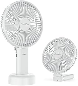 HandFan 携帯扇風機 ハンディファン 扇風機小型 大きいサイズ 直径16.5cm Type-c充電式 4000mAh電池内蔵 手持ち・卓上用 ６階段調整 ホットフラッシュ対応