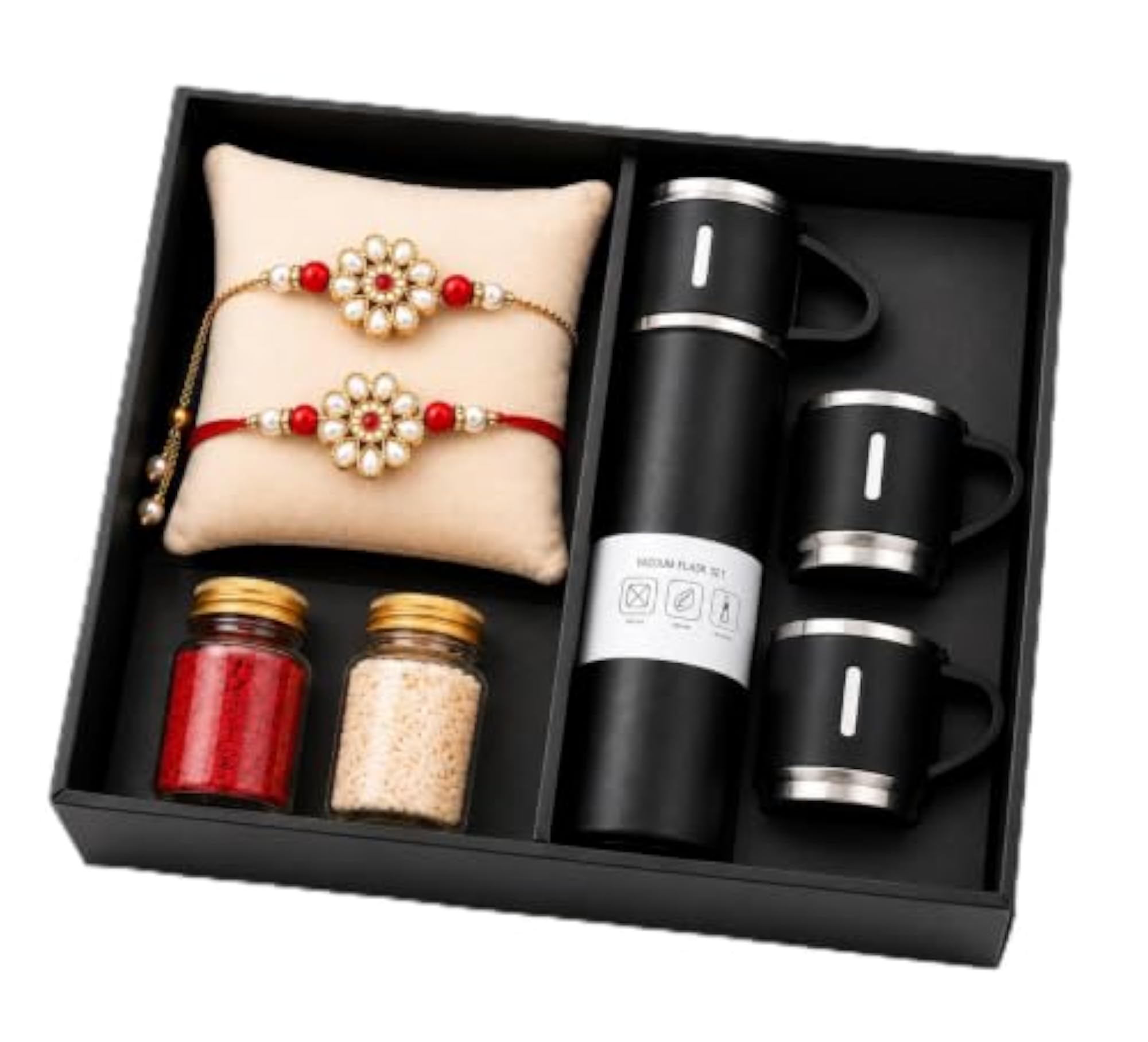 Bhaiya Bhabhi Rakhi Combo Set with Roli Chawal Pack