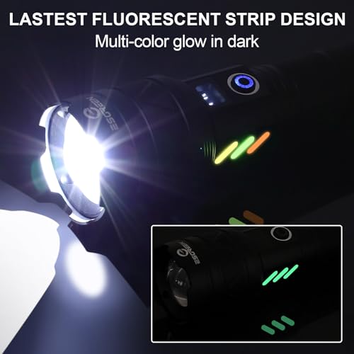 Rechargeable Flashlights 10000 High Lumens, Long Range 5000ft
