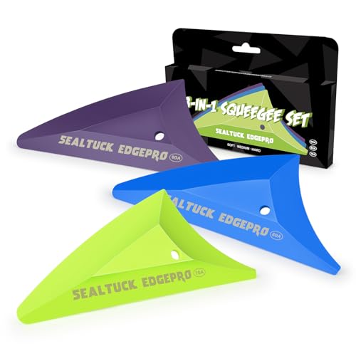 EHDIS 3PCS Window Tint Triangle Squeegee Set with Different Hardness – Professional Car Tint Tools Kit for Removing Air Bubbles, Smoothing Film