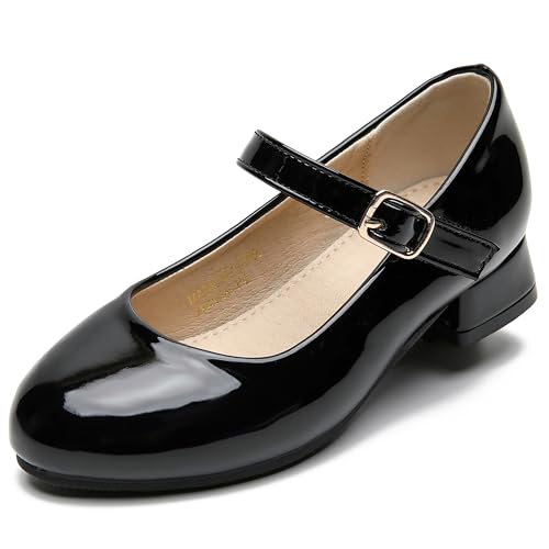 Youdesney Girls Dress Shoes, Mary Jane Flower Girls Shoes, Cute Princess Low Heels for School, Wedding, Party (Toddler/Little Kids/Big Kids)