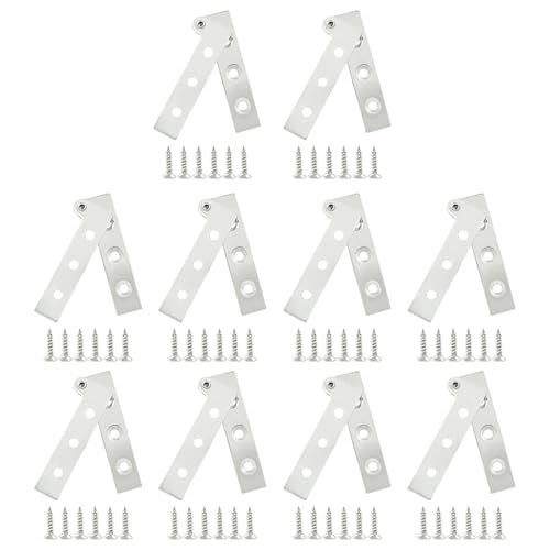 Bivethoi 10 Pcs 360 Degree Rotatable Door Pivot Hinges