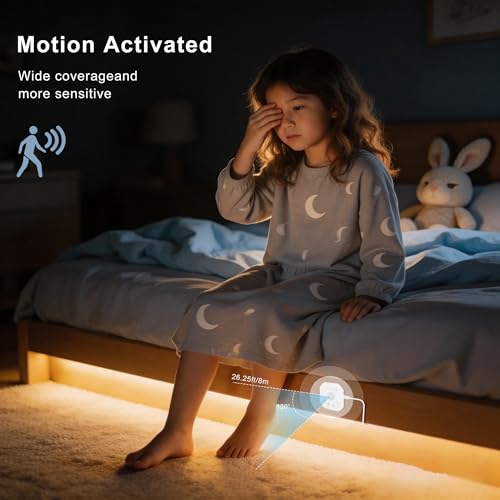 Tira de LED COB con sensor de movimiento 16.4FT 3000K miniatura 2