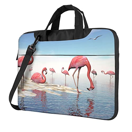 Sacoche pc 14 pouces flamants roses pour vos trajets quotidiens et voyages