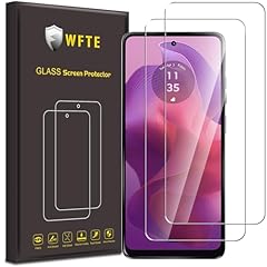 WFTE [2-Pezzi Vetro Temperato per Motorola Moto G24/G24 Power Pellicola Protettiva [Durezza 9H][ Anti graffio][Anti-Impronte][Senza Bolle] Pellicola Protettiva per Motorola Moto G24
