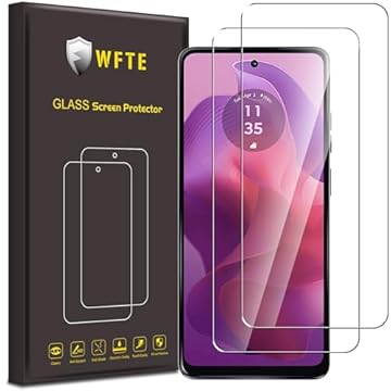 WFTE [2-Pezzi Vetro Temperato per Motorola Moto G24/G24 Power Pellicola Protettiva [Durezza 9H][ Anti graffio][Anti-Impronte][Senza Bolle] Pellicola Protettiva per Motorola Moto G24