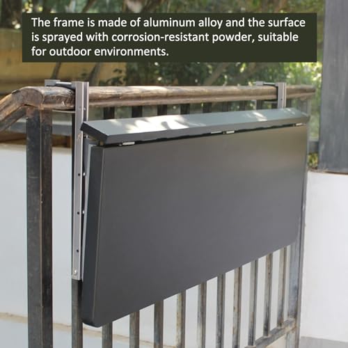 Table de balcon pliante blanche 120cm pour optimiser les petits espaces extérieurs