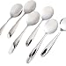 (Pack of 6) Solid Serving Spoon Stainless Steel - Mirror Finish for Elegant Buffet Serving