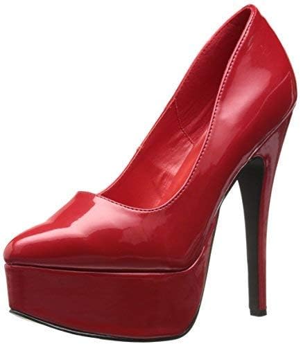 Ellie Shoes Women's 652-PRINCE 6 1/2" Heel Platform Pump,7,Red