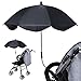 Urijk Ombrelle Anti-UV pour Poussettes de Landau pour Bébé Universelle Main Libre Parasol Solaire Parapluie Étanche pour Chariot Vélo Fauteuil Roulant Pêche(Diamètre 75cm, Pince Fer, Universel)