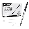 EYEYE 0.5mm Black Rollerball Pens 25 Pack, Extra Fine Point Roller Ball Pen Quick Dry, Liquid Ink Pens Fine Point Smooth Writing Pen for Journaling, Note Taking, Office, School Supplies