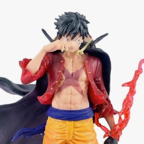 Image of Blue Aura Monkey D Luffy Action Figure Height -17.5cm Collectible Multicolour PVC | Luffy Angry Power