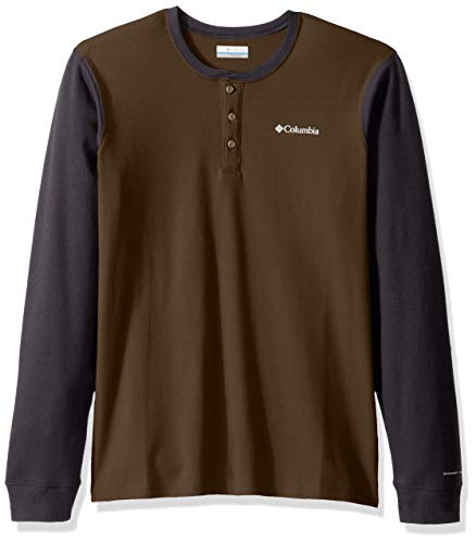 Columbia Men's Ketring Long Sleeve Henley II, Black, 2X