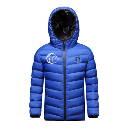 Heated Jacket for Child USB Jackets Boys Girls Hood Heated Coat 3 Temperature Levels Body Warmer 3 Heating Zones Coat3
