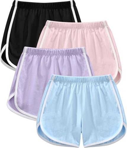 Girls Dolphin Shorts, Athletic Running Shorts for 5-16 Years