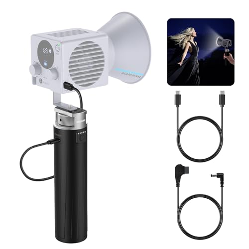 Mango de batería NEEWER PH99E de 99Wh y 100W PD para focos COB