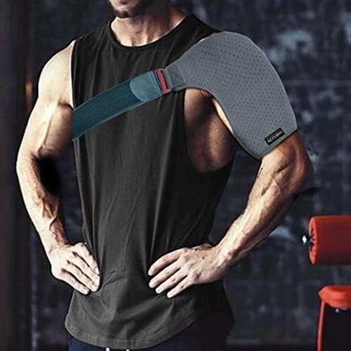 ACCUBIO Shoulder Support for Men and Women, Rotator Cuff Support, Shoulder Stability Brace with Adjustable Elastic Strap, Shoulder Recovery Brace for Pain Relief, Injuries and Tendonitis