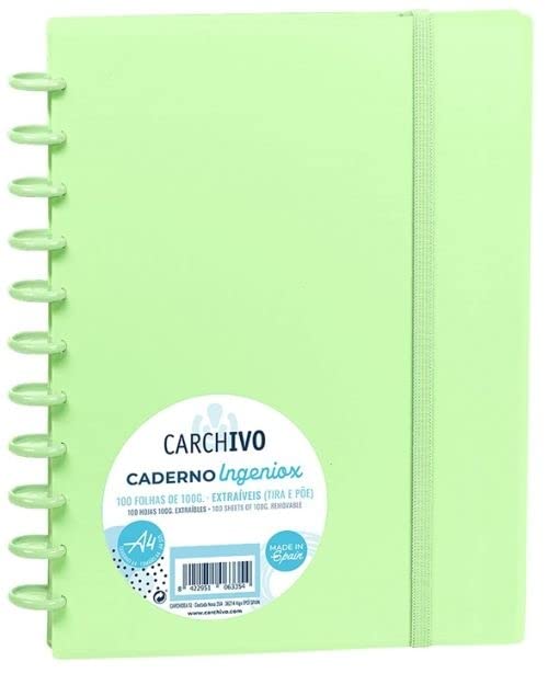 Cuaderno Carchivo Ingeniox A4 100 Hojas Verde Claro