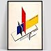 Affiche d'escalier Bauhaus, Weimar 1923 Affiche d'exposition Bauhaus, Affiche Herbert Bayer, toile décorative sans cadre A8 20x30cm