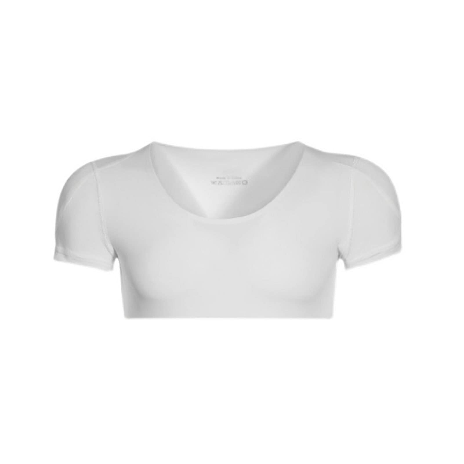 Pads Shoulder Short Sleeve Ultra Soft Fake Shoulders Vest for Women Seamless Reusable Comfortable White1-Medium