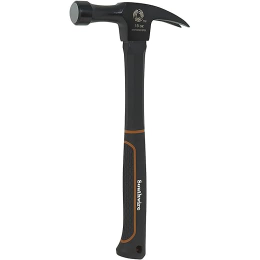 Southwire Bmeh-18 Heavy Duty Romex Electrician's Hammer; Romex Staple Remover; Tether Hole For Safety; 18 oz Head with Smooth Face; Heavy Duty Drop Forged Steel -65116740