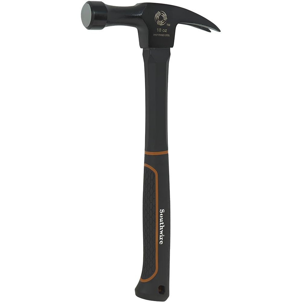 Southwire Bmeh-18 Heavy Duty Romex Electrician's Hammer; Romex Staple Remover; Tether Hole For Safety; 18 oz Head with Smooth Face; Heavy Duty Drop Forged Steel -65116740