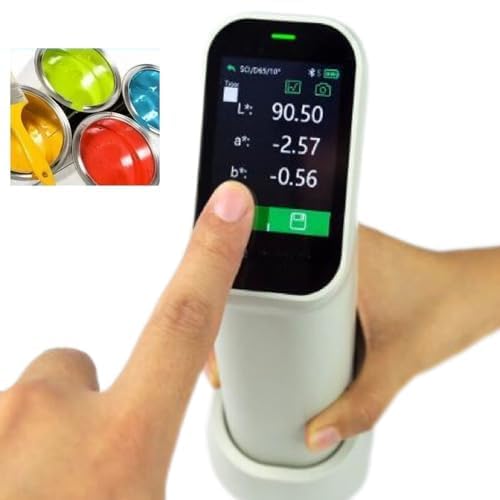 Spectrocolorimeter Portable Colorimeter High Precision Color Meter Analyzer with Aperture φ6mm Method D/8 SCI Repeatability ΔE*ab≤ 0.03 for Fabrics Plastic Paint Color Difference Tester