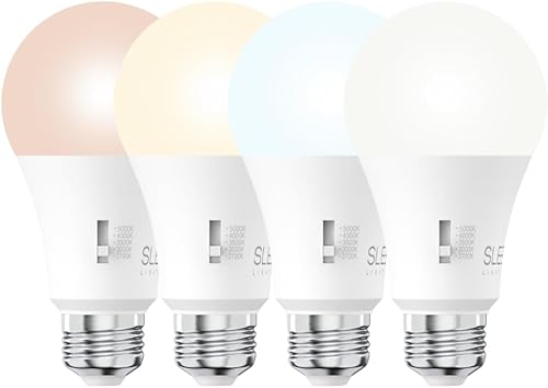 Miniatura 8 de SLEEKLIGHTING Bombilla espiral – Bombilla CFL de base E26 – Bombillas CFL de 13 vatios – 3 unidades, 2700 Kelvin para blanco cálido y 800 lúmenes