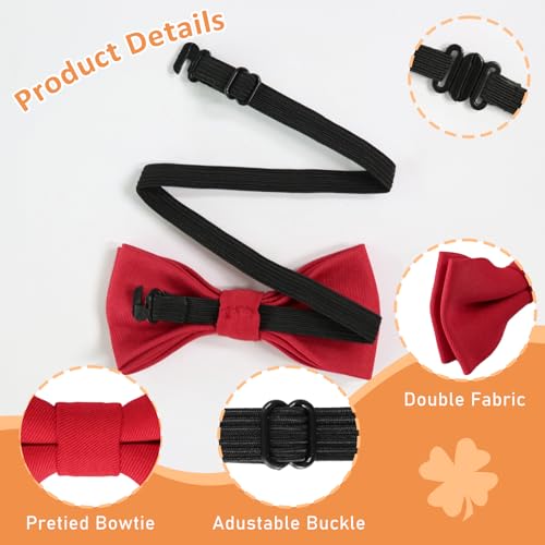 Kids Bow Tie, Black/Red Bow Ties for Boys Girls, Clip on Toddler Kids Bow Tie for Shirt4