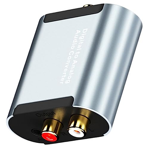 Convertidor de audio de óptica toslink a rca analógico Homoyoyo para sonido estéreo
