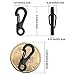 Lizusidtsy Mini Alloy Carabiner Clip Tiny Spring Snap Hook Carabiners for Backpack Keychains Replacement Parts Accessories (Black)