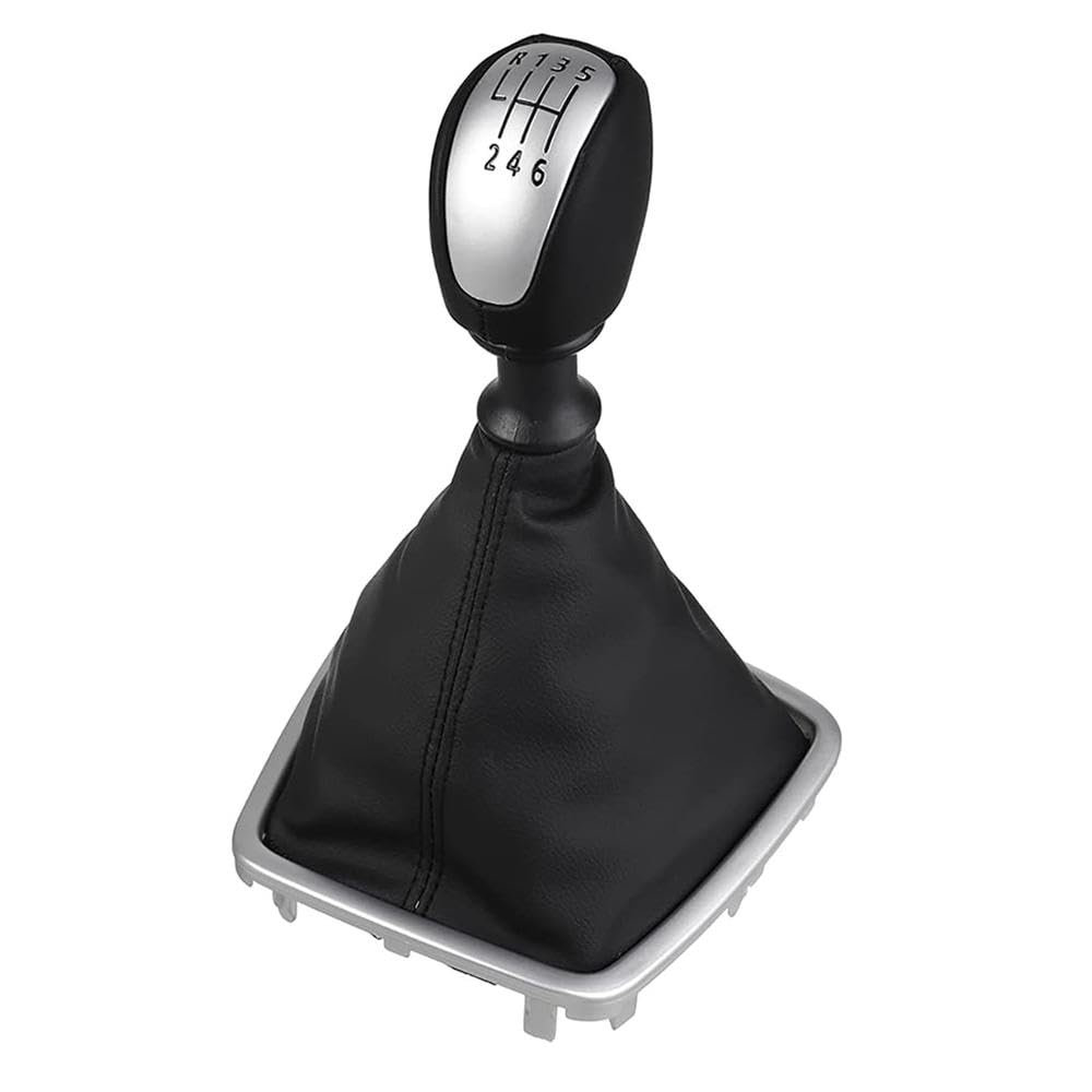 YDXHERTA 6 Speed Car Gear Shift Knob Gaiter Boot Cover Lever Shifter Handle Stick Boot Gaitor for Renault Laguna Mk3 2007-2014 Auto Parts
