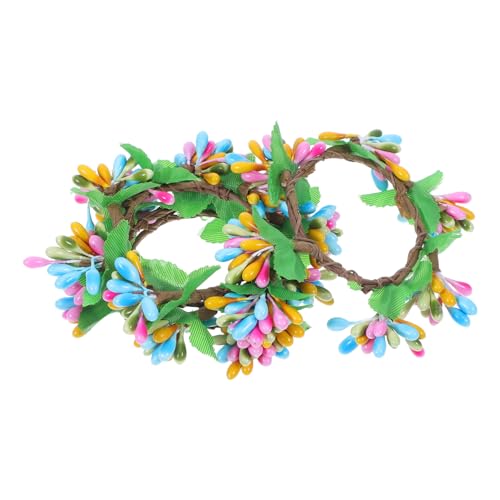 MUCKLILY 4 Piezas Decorativos de Velas de Pascua Guirnaldas Artificiales Pequeñas Decoración de Sostenibles y Fáciles de Limpiar Accesorios de Fiesta Primavera