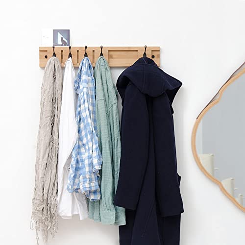Percheros Para Colgar Abrigos Wall Mounted Coat Hook Rack The Adjustable Hanger has 5 Metal Hooks Hanging Paws Scarves Key Ring Perchero Para Colgar Bolsas(C) - Image 3