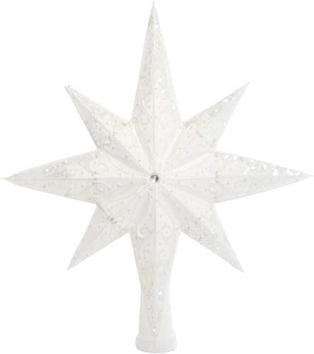 Miniatura 2 de Christopher Radko Decoración decorativa de cristal europeo hecha a mano para árbol de Navidad, plata estelar