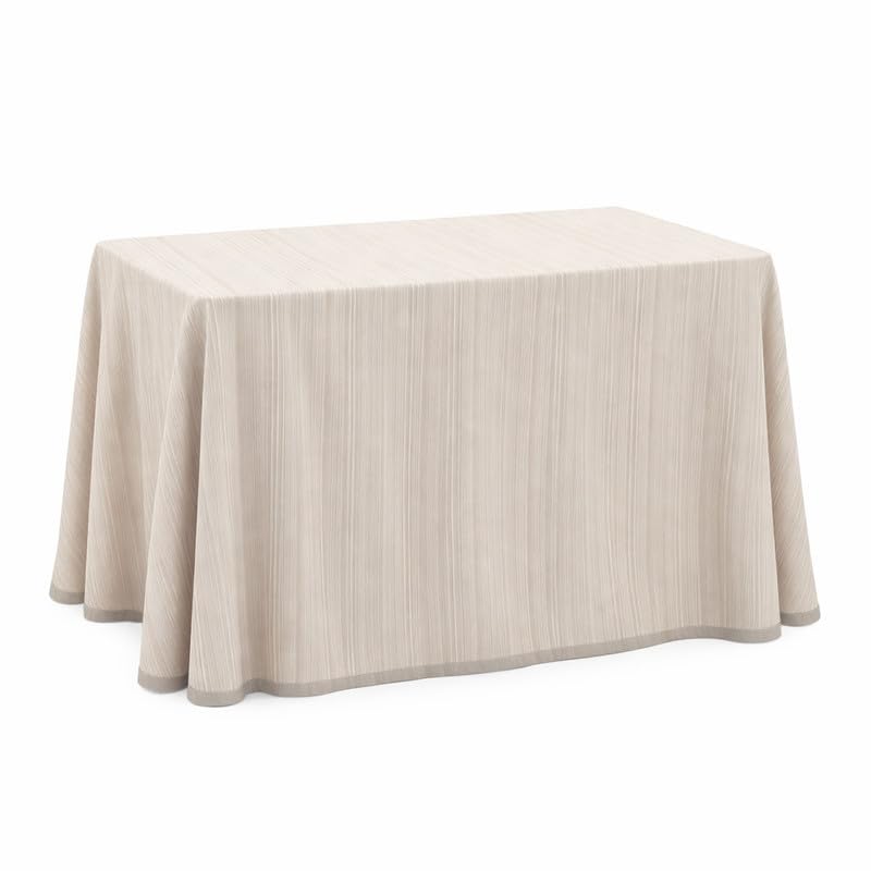 ECOMMERC3 | Falda Mesa Camilla para Mesa Rectangular 70 x 120 cm y 75 cm de Altura | Enaguas Mesa Camilla Suave y Decorativa | Mantel Camilla Javea Color Crudo | Ropa Mesa Camilla Fabricada en España