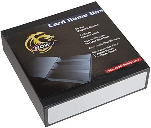 3 Row - Black with White Game Card Box