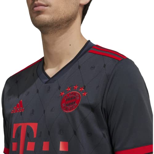 Adidas Men's Soccer Bayern Munich 22/23 Third Jersey (As1, Alpha, Xx_L, Regular, Regular, Xx-Large) Black #TOP2