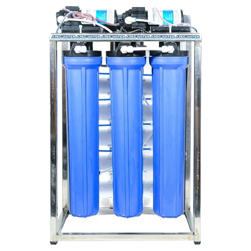 Apec Water 50 LPH Commercial RO Water Purifier Plant with TDS Adjuster 50 Litre Blue Stainless steel Full Automatic with TDS Adjuster