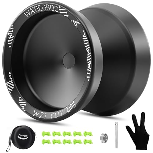 The WATIEOBOO W21 Upgraded Metal Yoyo is Perfect for Finger Spinning and yoyo Tricks. It Features Dual Modes, Suitable for Beginners and Professional Adult yo yo Players.
