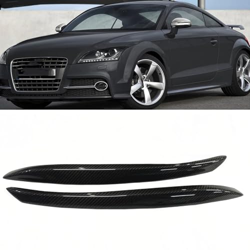 Car Headlight Eyebrow Cover Eyelids Sticker,Headlights Eyebrow Eyelid Trim Decoration Styling,for Audi TT 8J 2007 2008 2009 2010 2011 2012 2013 2014